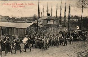 1915 Begräbnis eines Kameraden in Combles, Nord-Frankreich / WWI German military funeral in France / Német katonai temetés Franciaországban (EB)