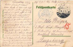 1915 Begräbnis eines Kameraden in Combles, Nord-Frankreich / WWI German military funeral in France /...