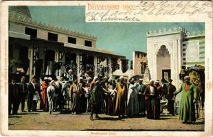 1902 Düsseldorf, Industrie- und Gewerbe-Ausstellung 1902. Arabisches Dorf. Officielle Postkarte No. 68. / exhibition, Arab village + So. Stpl. (b)