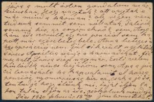 Baranya 1920 30f felülnyomott díjjegyes levelezőlap Pécsről Igalra, Bodor vizsgálójellel