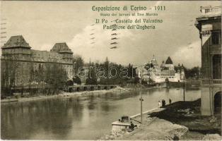 1911 Torino, Turin; Esposizione di Torino 1911. Il Po, Castello del Valentino, Padiglione dell&#039;Ungheria / Hungarian pavilion at the Torino Expo