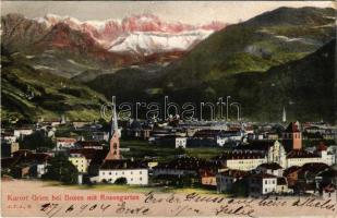 1904 Bolzano, Bozen (Südtirol); Kurort Gries bei Bozen mit Rosengarten (EB)