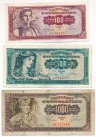 Jugoszlávia 1963. 100D + 500D + 1000D T:XF-VG
Yugoslavia 1963. 100 Dinara + 500 Dinara + 1000 Dinar...