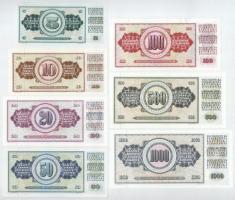 Jugoszlávia 1968-1978. 5D - 1000D (7xklf) T:UNC-XF
Yugoslavia 1968-1978. 5 Dinara - 1000 Dinara (7x...