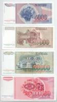 Jugoszlávia 1985-1990. 10D - 100.000D (9xklf) T:UNC-AU
Yugoslavia 1985-1990. 10 Dinara - 100.000 Di...