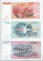 Jugoszlávia 1991. 500D + 1000D + 5000D T:UNC
Yugoslavia 1991. 500 Dinara + 1000 Dinara + 5000 Dinar...
