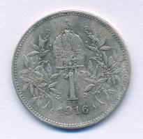 Ausztria 1916. 1K Ag "Ferenc József" T:VF 
Austria 1916. 1 Corona Ag "Franz Joseph&q...