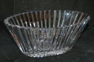 Ovális alakú és vastagfalú üvegtál 21cm-es hosszúsággal, szép állapotban