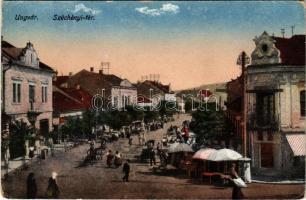 1920 Ungvár, Uzshorod, Uzhhorod, Uzhorod; Széchenyi tér, piac / market squre (EK)