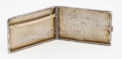 Ezüst (Ag) cigarettatárca, jelzett, bruttó 154g