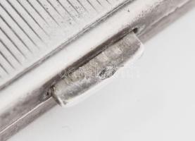 Ezüst (Ag) cigarettatárca, jelzett, bruttó 154g