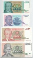 Jugoszlávia 1993. október 5000D - 50.000.000.000D (9xklf) T:XF-F
Yugoslavia 1993. Oct. 5000 Dinara ...