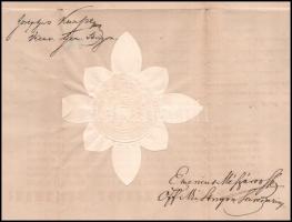 1844 Kopácsy József Esztergomi püspök nevében kiadott fejléces okirat Kunszt József (1790-1866) leen...