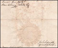 1828 Rudnay Sándor (1760-1831) esztergomi érsek nevében kiadott fejléces okirat más egyházi személye...