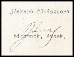 1917 Esztergomi hercegprímási fejléces papíron írt levél azonosítatlan bíbornok aláírásával