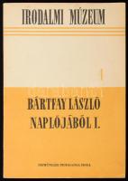 Lakatos-Jenei: Bártfay László naplójából I. 1838-1841. Irodalmi Múzeum IV. Bp., 1969. Kiadói papírkötés, jó állapotban.