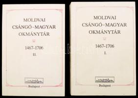 Diószegi-Fejős (szerk.): Moldvai csángó-magyar okmánytár I-II. 1467-1706. Bp., 1989, Magyarságkutató Intézet. Kiadói papírkötés, jó állapotban.