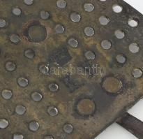 cca 19. sz. vége, Címeres és monogramos húsforgató, h: 46,5 cm