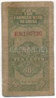 Kína 1935. 10c "Farmers Bank of China" T:VG
China 1935. 10 Cents "Farmers Bank of Ch...