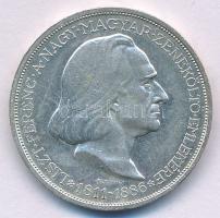 1936. 2P Ag "Liszt Ferenc" T:AU,XF kis patina Adamo P7.3