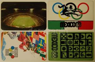 1968 Mexikói olimpia 4 db érdekes modern lap / 4 Mexico Olympic games