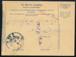 1922 Kétnyelvű csomagszállító 25K bérmentesítéssel Esztergomból Budapestre