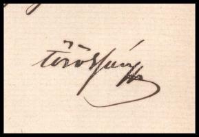 1877 Temesvár, Török János (1843-1892) polgármester aláírásával ellátott hadikötelezettséget igazoló...