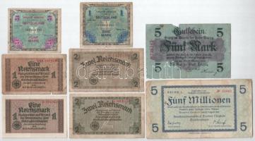 Németország 1918-1944. 8db-os vegyes bankjegy tétel T:F,VG Germany 1918-1944. 8pcs of mixed banknotes C:F,VG