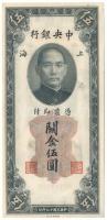 Kína 1930. 5CGU T:AU folt China 1930. 5 Custons Gold Units C:AU spotted Krause P#326