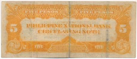 Fülöp-szigetek 1921. 5P T:F foltos
Philippines 1921. 5 Pesos C:F spotted
Krause P# 53