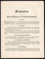 1847 Statuten der Pesther Maschinenbau- und Eisengießerei-Gesellschaft. / A Pesti Vasöntő és Gépgyár Társaság alapszabályai, német nyelven, jó állapotban, 4 p.