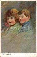 1919 Children art postcard s: K. Nejedly (EK)