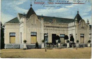 1912 Esztergom-Tábor, Kávéház és vendéglő. Kaufmann Ferenc kiadása