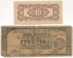 Fülöp-szigetek / Bohol 1942. 5P + Fülöp-szigetek / Japán megszállás DN (1942) 10c T:VG ,AU
Philippi...