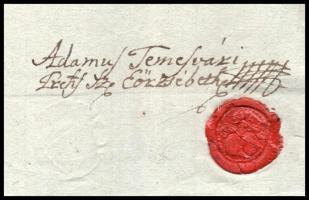 1810 Pestszenterzsébet Temesvári Ádám lelkész által aláírt anyakönyvi kivonat viaszpecsétjével