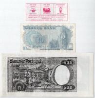 17db-os vegyes bankjegy, replika, reklámpénz és bélyeg tétel, közte Norvégia 1981. 10K T:vegyes