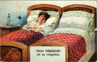 Diese Schlafstelle ist zu vergeben / marriage humour. J. S. & Co. M. Nr. 2621. (gyűrődés / crease)