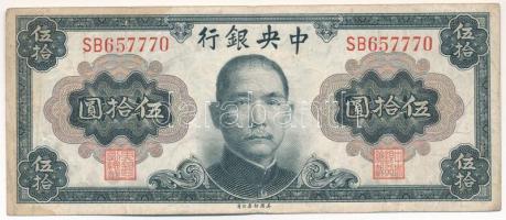 Kína 1945. 50Y T:F China 1945. 50 Yuan C:F Krause P#392