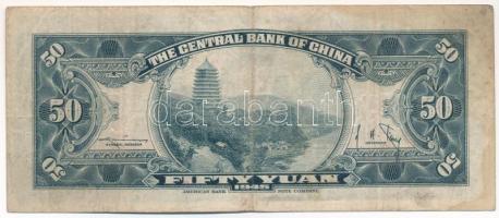 Kína 1945. 50Y T:F
China 1945. 50 Yuan C:F
Krause P#392