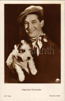 Maurice Chevalier with dog. Paramount Pictures, Ross Verlag 5392/1.