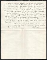 1929 Gombosi Ottó (1902-1955) zenetörténész, zenekritikus autográf sorai 5 db levélben Seiber Mária ...