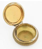 cca 1915 Szandrik réz szelence, Ferenc József portréjával, jelzett, d: 5 cm