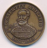 Bognár György (1944-) 1991. "MÉE Gyöngyösi Csoport - Aradi Vértanúk / Dessewffy Arisztid" kétoldalas bronz emlékérem. 1992 helyett 1991-es évszámmal! (42,5 mm) T:UNC Adamo GS11