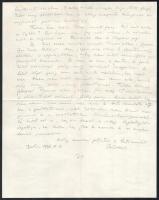 1929 Gombosi Ottó (1902-1955) zenetörténész, zenekritikus autográf sorai össz. 5 db levélben Seiber ...