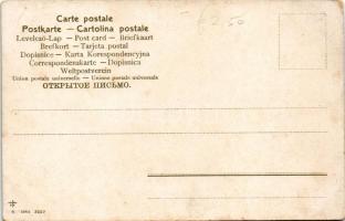 Hunting art postcard with horses (EK)