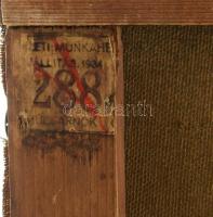 Rózsaffy Dezső (1877-1937): Olvasó hölgy portréja. Olaj, vászon, jelezve jobbra lent. Hátoldalán 193...