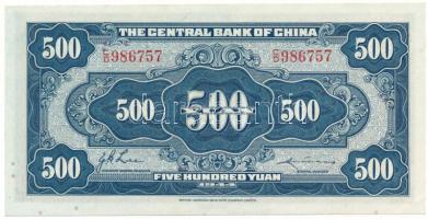 Kína 1944. 500Y "Central Bank of China" T:AU
China 1944. 500 Yuan "Central Bank of C...