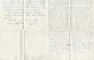 1929 Gombosi Ottó (1902-1955) zenetörténész, zenekritikus autográf sorai össz. 5 db levélben Seiber ...