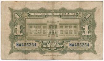 Kína 1931. 1$ "Kwangtung Provincial Bank" T:F,VG
China 1931. 1 Dollar "Kwangtung Pro...