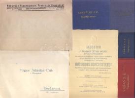 cca 1930-1950 Sport okmány tétel: 4 db tagsági könyv + 3 meghívó, irat